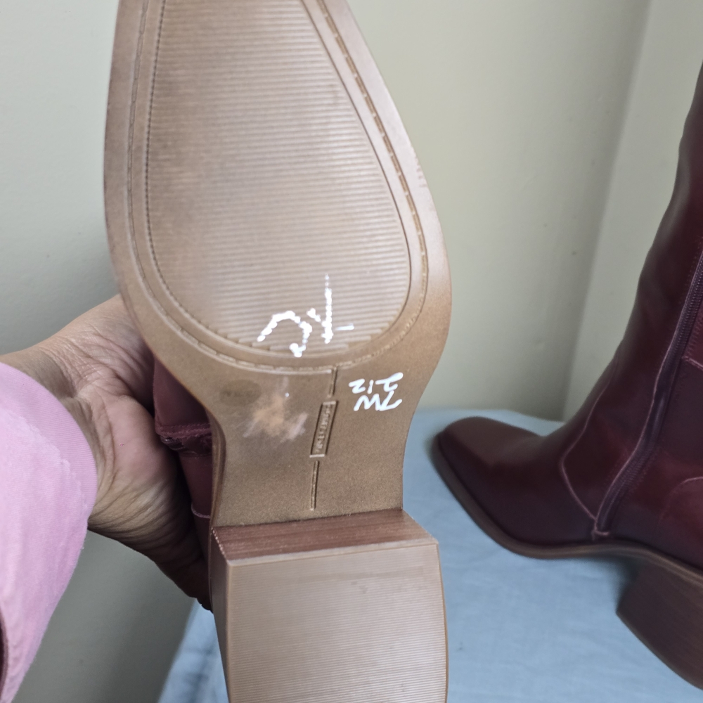 Vince Camuto Burgundy Over the Knee Boots Size 7 W NWOT. - Picture 12 of 13
